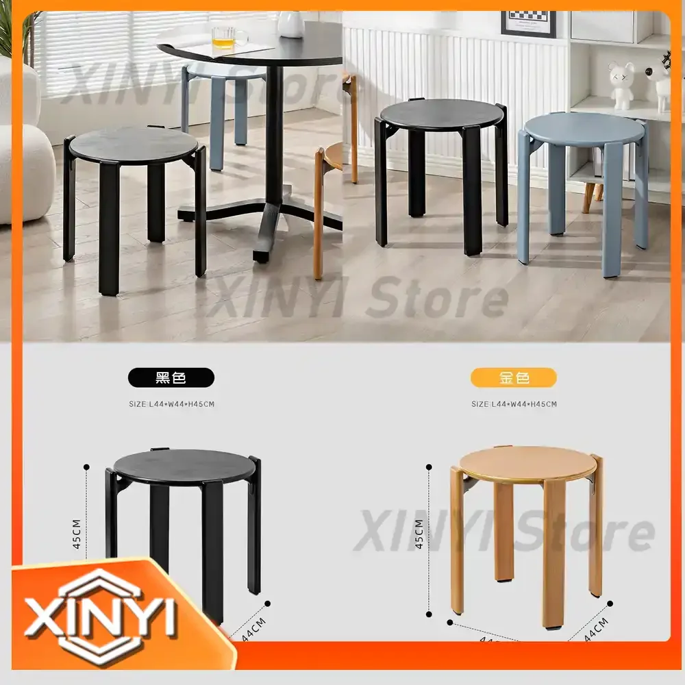 Minimalist Solid Wood Stool for Japanese Style Guest Room Tea Table Vintage Dressing Table Beech Dining Stool