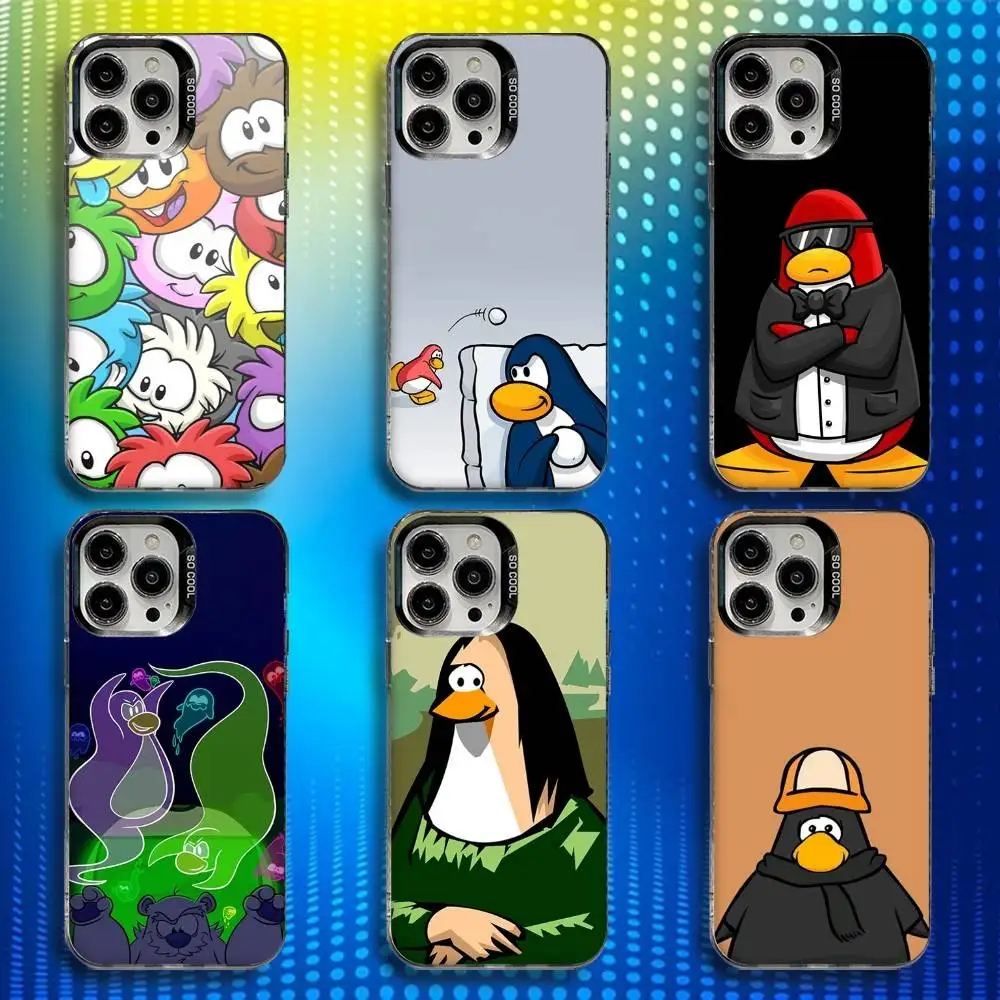 

Game Club Penguin Phone Case For iPhone 16,15,14,13,12,11,Mini,Pro,SE,MAX White Matte Shockproof Cover