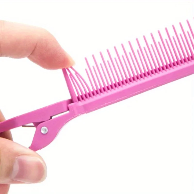 1pc Professional Salon Hairdressing Comb Black Multifunctional Highlight Clip Comb For Hair Styling Antistatic Combs