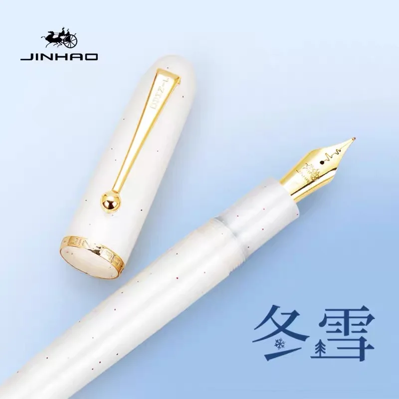 1 Stück Jinhao 9016/9013 Acryl-Füllfederhalter Dadao-Serie, transparent, braun, EF/F/M-Feder mit Tintenkonverter mit großer Kapazität – Detail 1