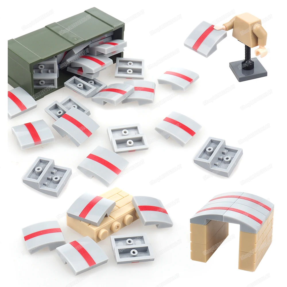 Nero modello a forma di V Building Block Assembly 15068 Bend 2x2 Figure MOC stampate Attrezzatura militare Accessori modello Giocattoli regalo