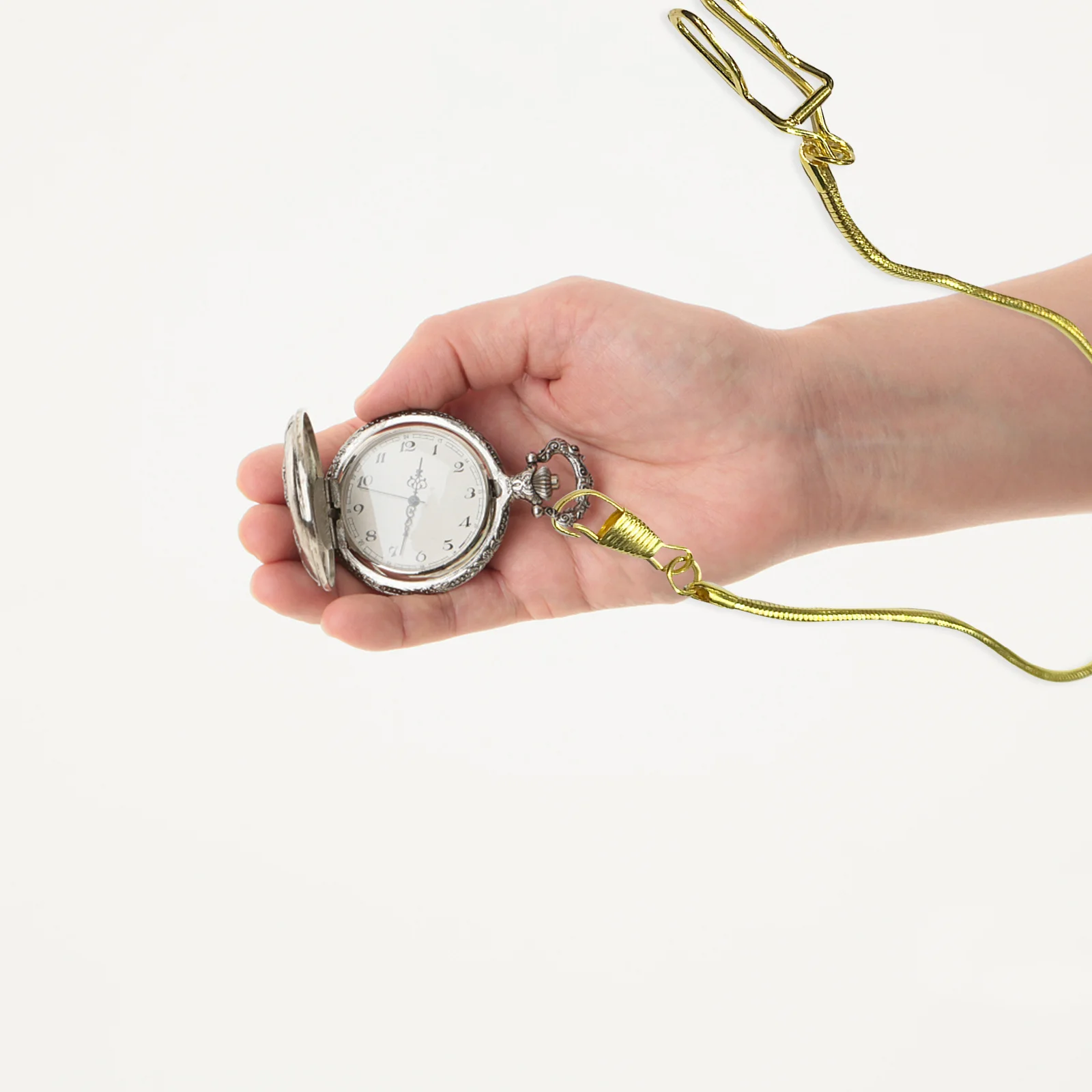 

1Pcs 37Cm Vintage Pocket Watch Chain Metal Buckle Multi Functional Lobster Clasp for Watches Keys Stylish Accessory