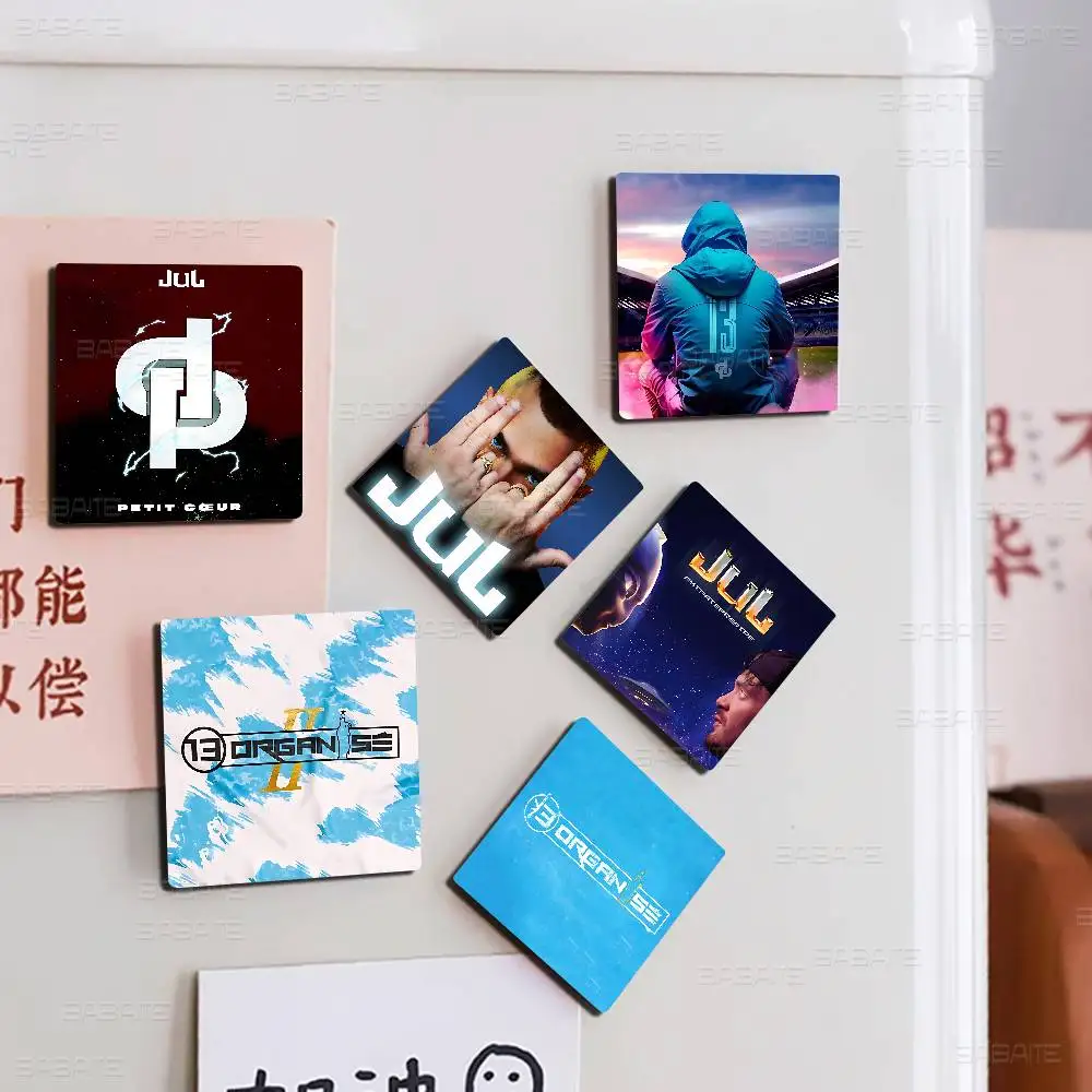 Rapper Jul 1pc Fridge Magnet Personalized Magnetic Photo Holder Durable Square Picture Surface Fridge Magnets