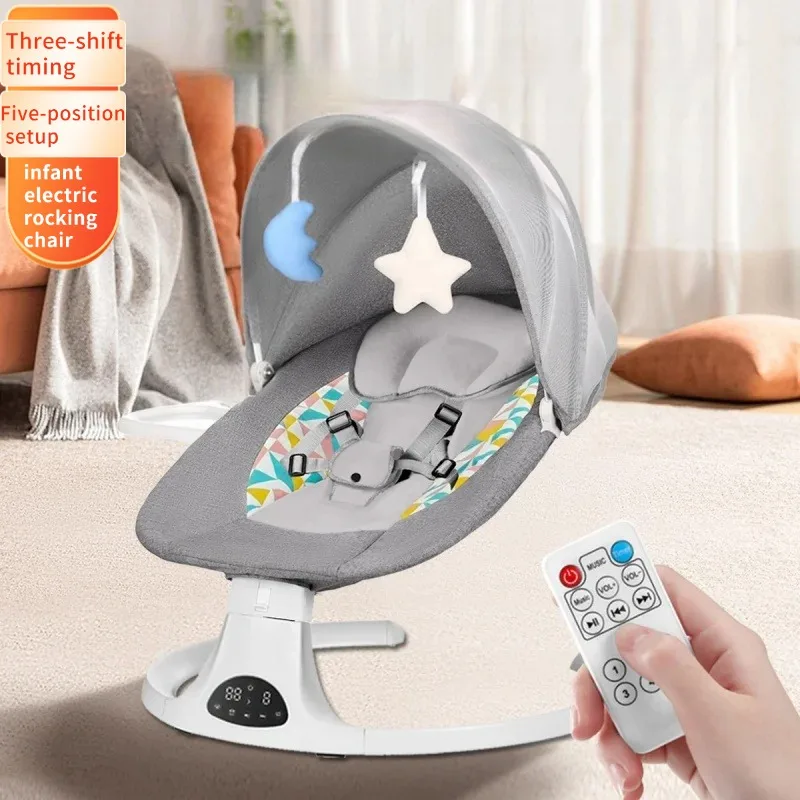 

Многофункциональное электрическое кресло-качалка для детей, комфортное кресло для новорожденных, детская колыбель, цельная