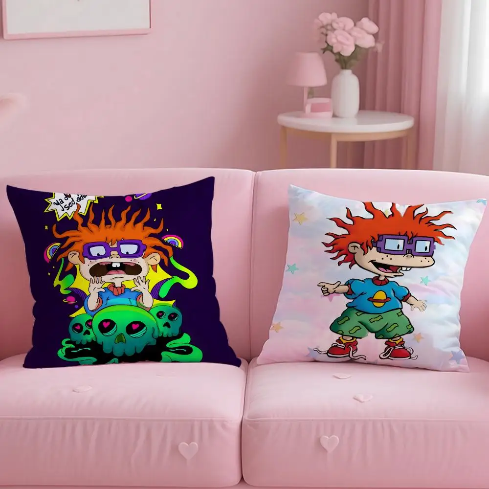 Classic cartoon Rugrats Cushion Cover Soft & Easy-Wash Pillow Case – Versatile for Couch, Bed, Travel and Office