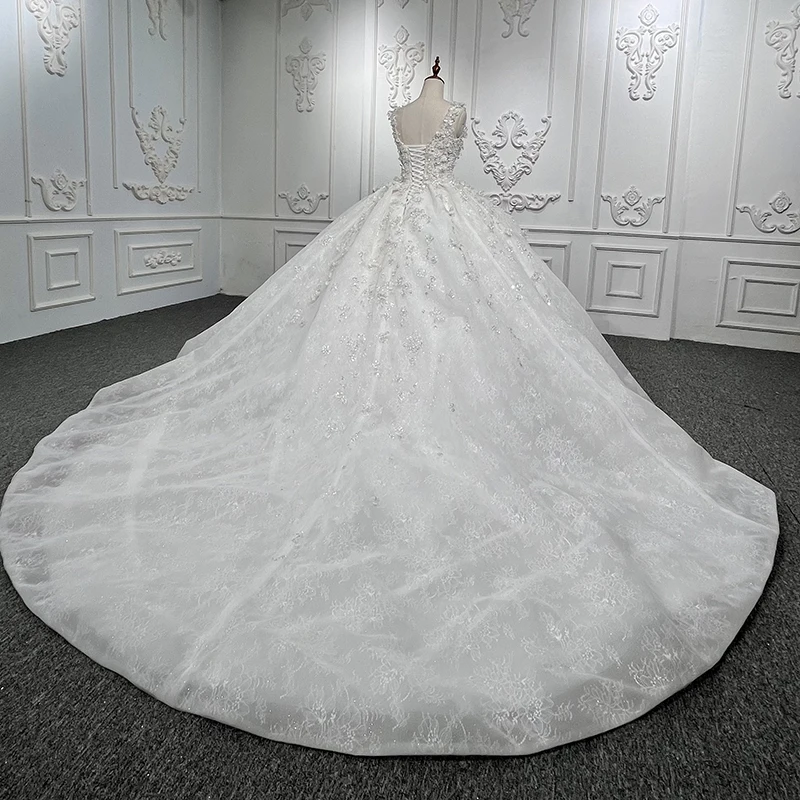 Modern Wedding Dresses For Women 2022 Bride Organza Ball Gown Square Collar Bride Dresses Wedding Appliques DY9931 Robe Mariage