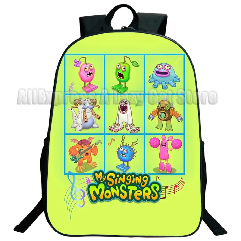 My Singing Monsters zaini per bambini ragazzi ragazze borsa da scuola adolescente Cartoon Laptop zaino da donna zaino