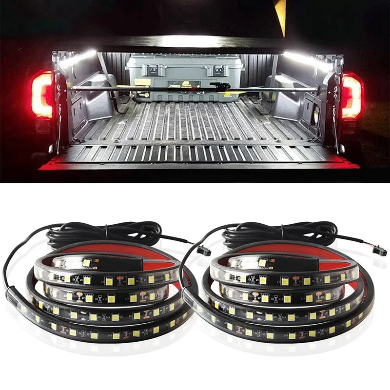 2PCS 60 Inch 150Cm Car LED Tailgate Light Bar 180 LED Pickup Light Bar Truck Brake Strip Pickup LED Tailgate Light Bar