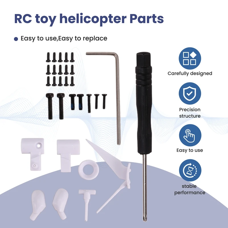 RC ของเล่นเฮลิคอปเตอร์อัพเกรด C138 ไขควงอุปกรณ์สกรูชุดสําหรับ RC ERA C138 Bell 206 1:33 RC ของเล่นเฮลิคอปเตอร์อะไหล่