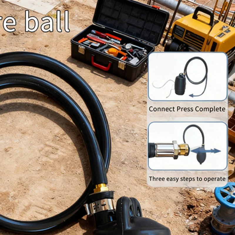 New Sale Pipe Natural Rubber Drain Air Bag Inflatable Bung Stop Plug Block Hand-operated Gasbag DN 100/75/50mm