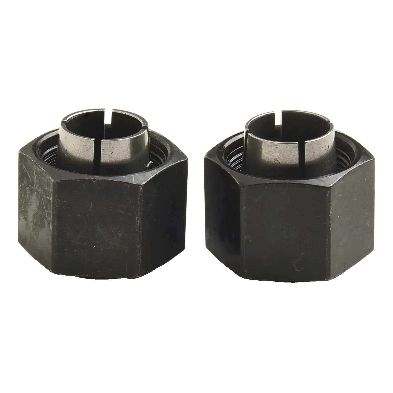 

A Complete Set of Two Router Nuts Specifically Engineered to Enhance Performance on DEWALT's Popular BW Series
