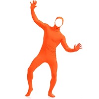 Halloween Tight Full Body Suit Orange Bodysuit Ninja Cosplay Costume Mardi Gras Women And Men Party Wear Skin Jumpsuit