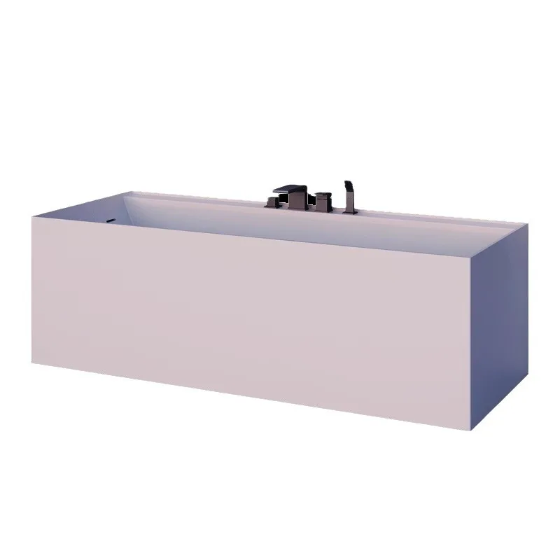 

Artificial stone bathtub Household independent small apartment rectangular deep bubble hotel bathtub