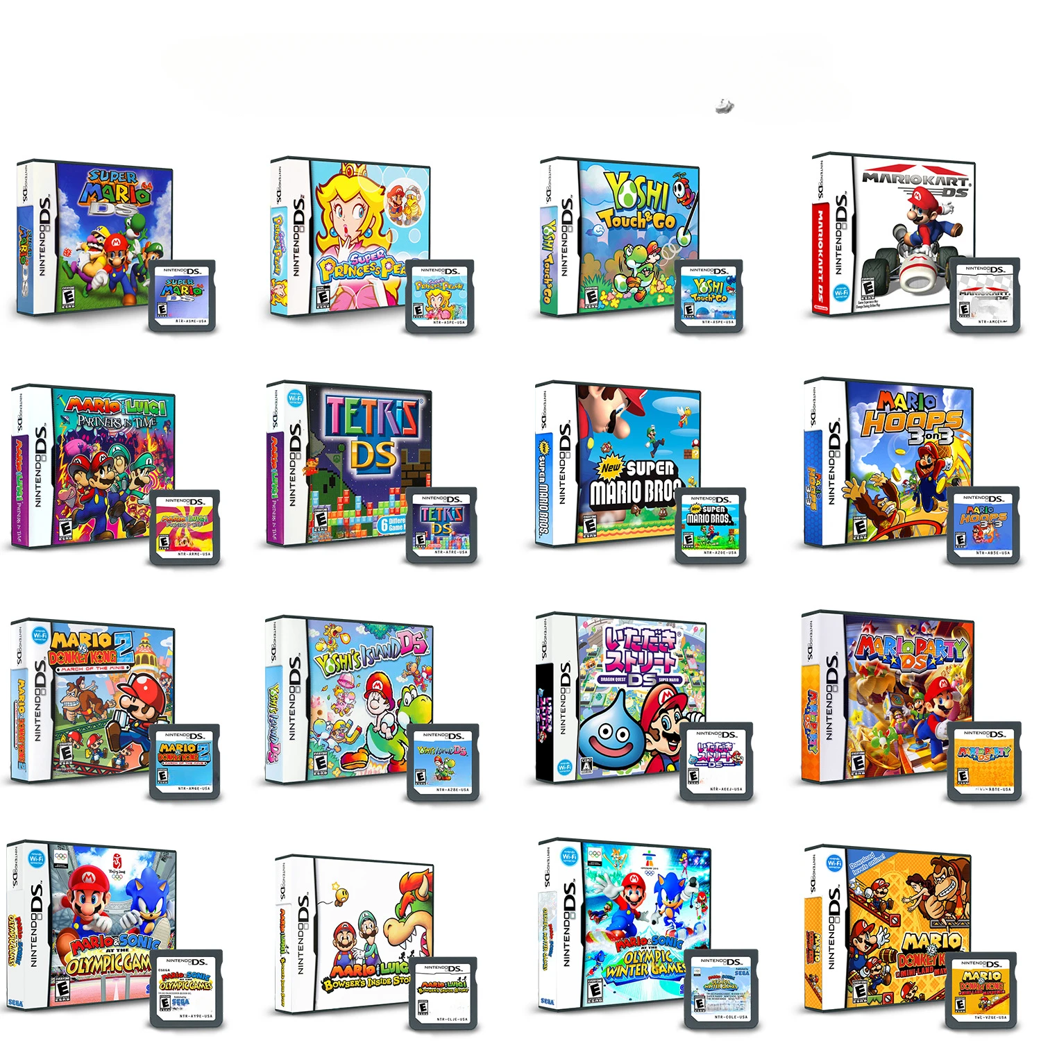 

Mario Series DS Game Card NDS Game Card, Mario Kart, Yoshi, Princess Peach, Mario Basketball 3 VS3 Games