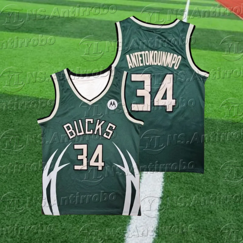 2025 BUCKS Team Basketball Jersey Fan Tank Top Sports Jersey 3D Fashion Summer Running Fitness Sweat Wicking Tank Top