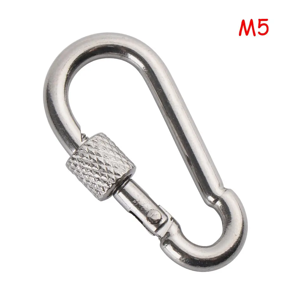 

Quick Link Camping Equipment 304 Stainless Steel Safety Hook Lock Ring Travel Kit Carabiner