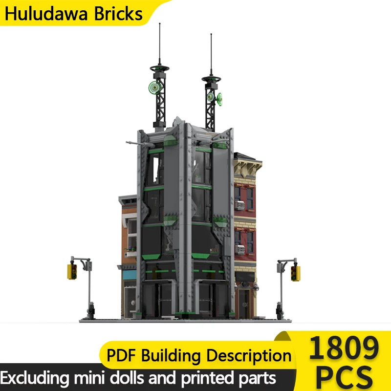 Street View Modell MOC Gebäude Ziegel Turm Wohn Gebäude Modulare Technologie Kinder Urlaub Geschenke Montieren Spielzeug Anzug