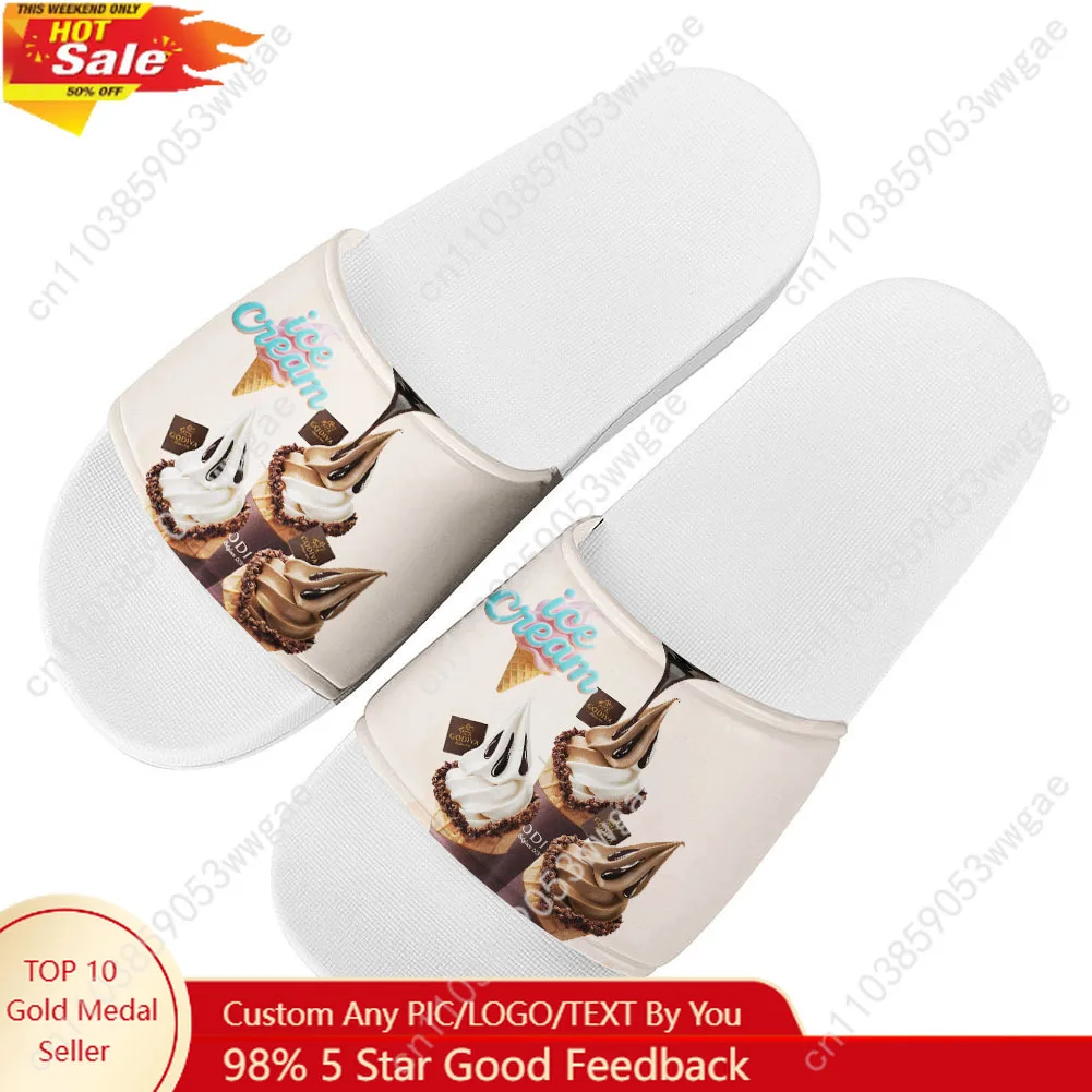 

Ice Cream Sandals Home Slippers Water Shoes Mens Womens Teenagers Sandal Bathroom Beach Pool Fashion Custom Made Summer Slippers