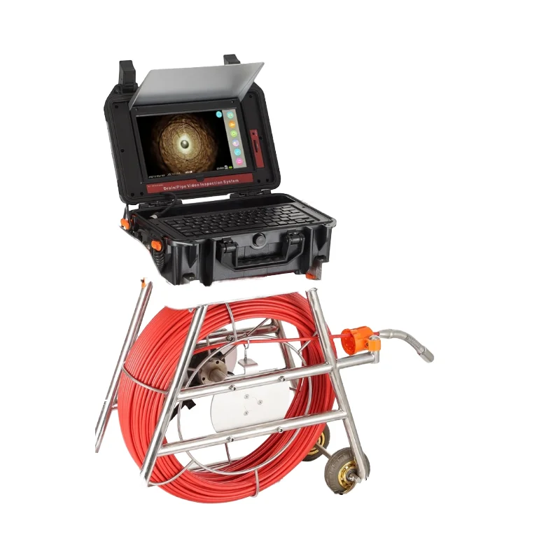 

Vicam 10 13.3Inch Analog Sewer Pipe Inspection Camera With 1080P 7MM Fiberglass Cable 512HZ Sonde Self Leveling Drain Camera