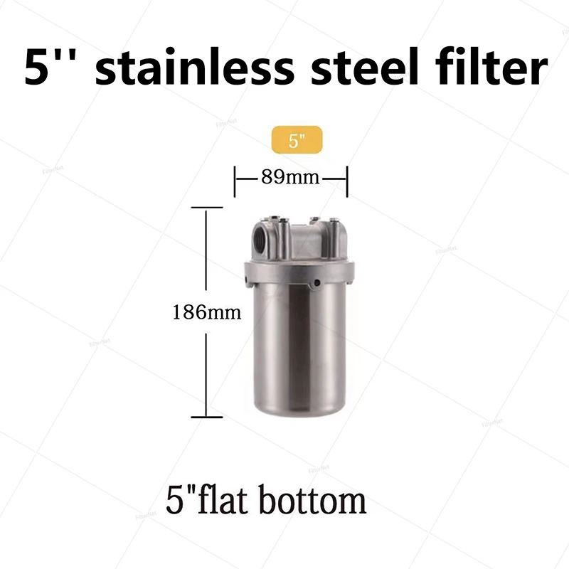 Stainless Steel Filter Housing for Filter Cartridge, Water Filter Housing for Whole House Water Purification of Stainless Steel