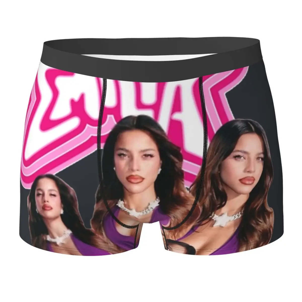 

Pink Emilia Mernes Mp3 Underwear Music Album Male Panties Printing Breathable Boxer Shorts Trenky Shorts Briefs Plus Size