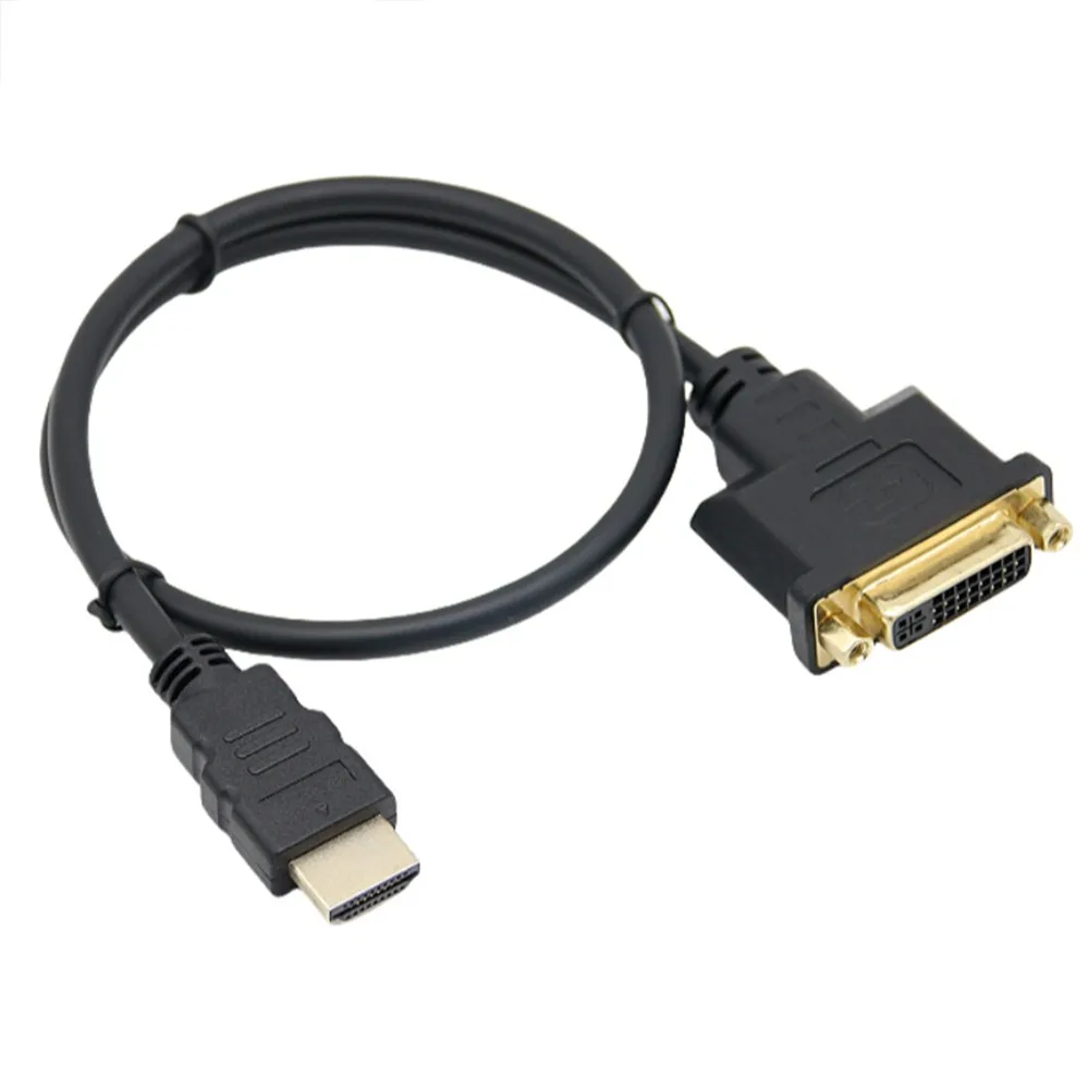 0.3M HDMI-compatible Male To DVI 24+5 Female Adapter Cable 4k Video Cord For Monitor HDTV Xbox PS3 PC Graphics Card LCD Screen