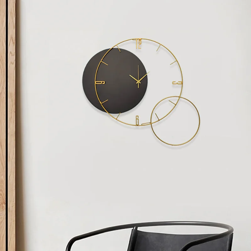 Home Decor Modern Iron Art Swing Wall Clock Creative Fashion Living Room Wall Silent Clock Restaurant Simple Clock Wall Art Gift