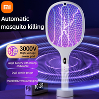 Xiaomi Electric Mosquito Swatter Portable Handheld USB Charging Fly Swatter Electric Shock Triple-layer Mesh Lamp Home Tools