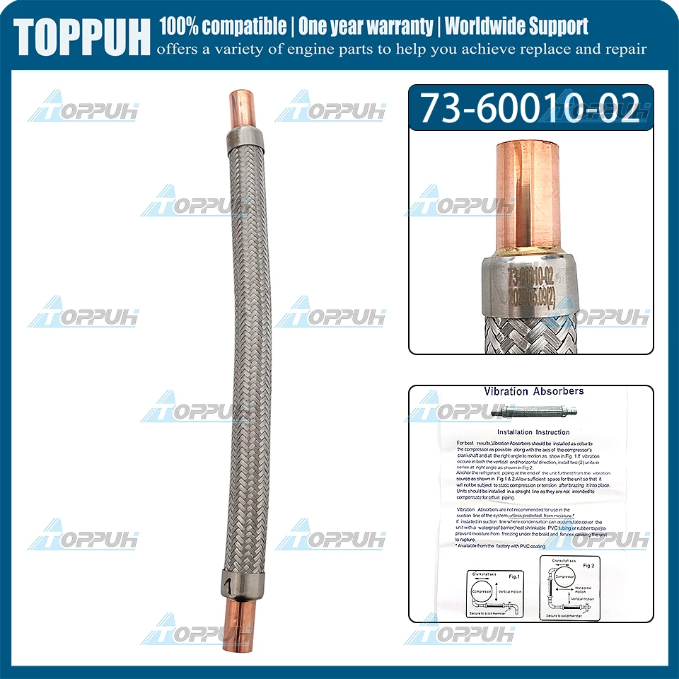 For Carrier Maxima / Supra 744 / 722 736001002 736008700 1pc New 73-60010-02 Vibrasorber Discharge