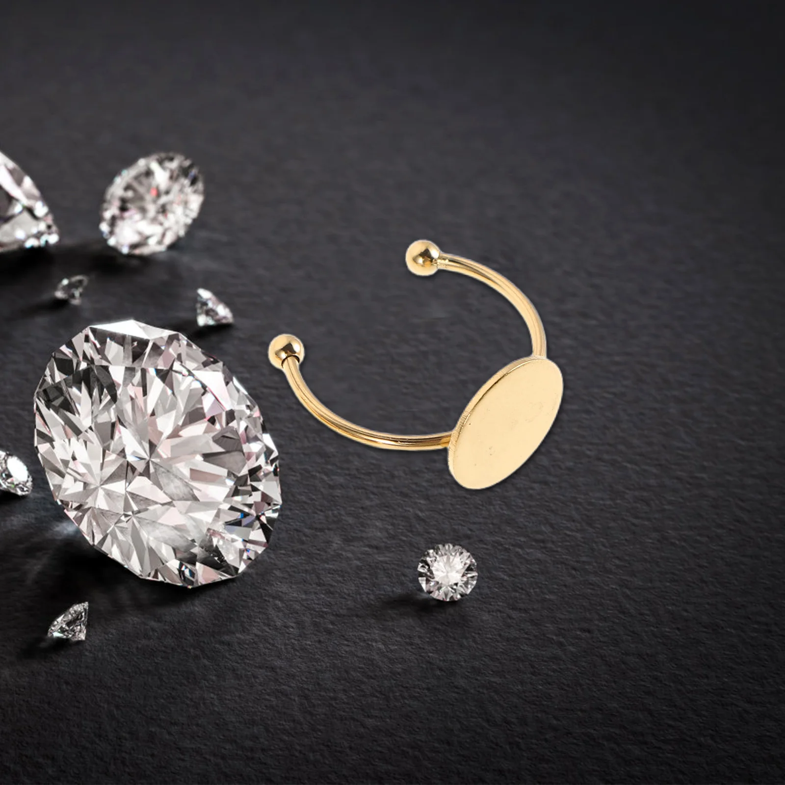 

30 шт., основание для колец из нержавеющей стали, кабошоны, регулируемые пустые манжеты, настройки для изготовления ювелирных изделий своими руками, прочные плоские рамки