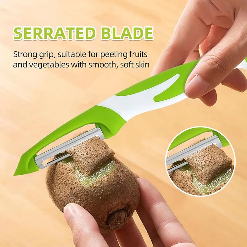 Portable peeler, scraper, kitchen and household use, stainless steel potato peeler, melon slicer image 6