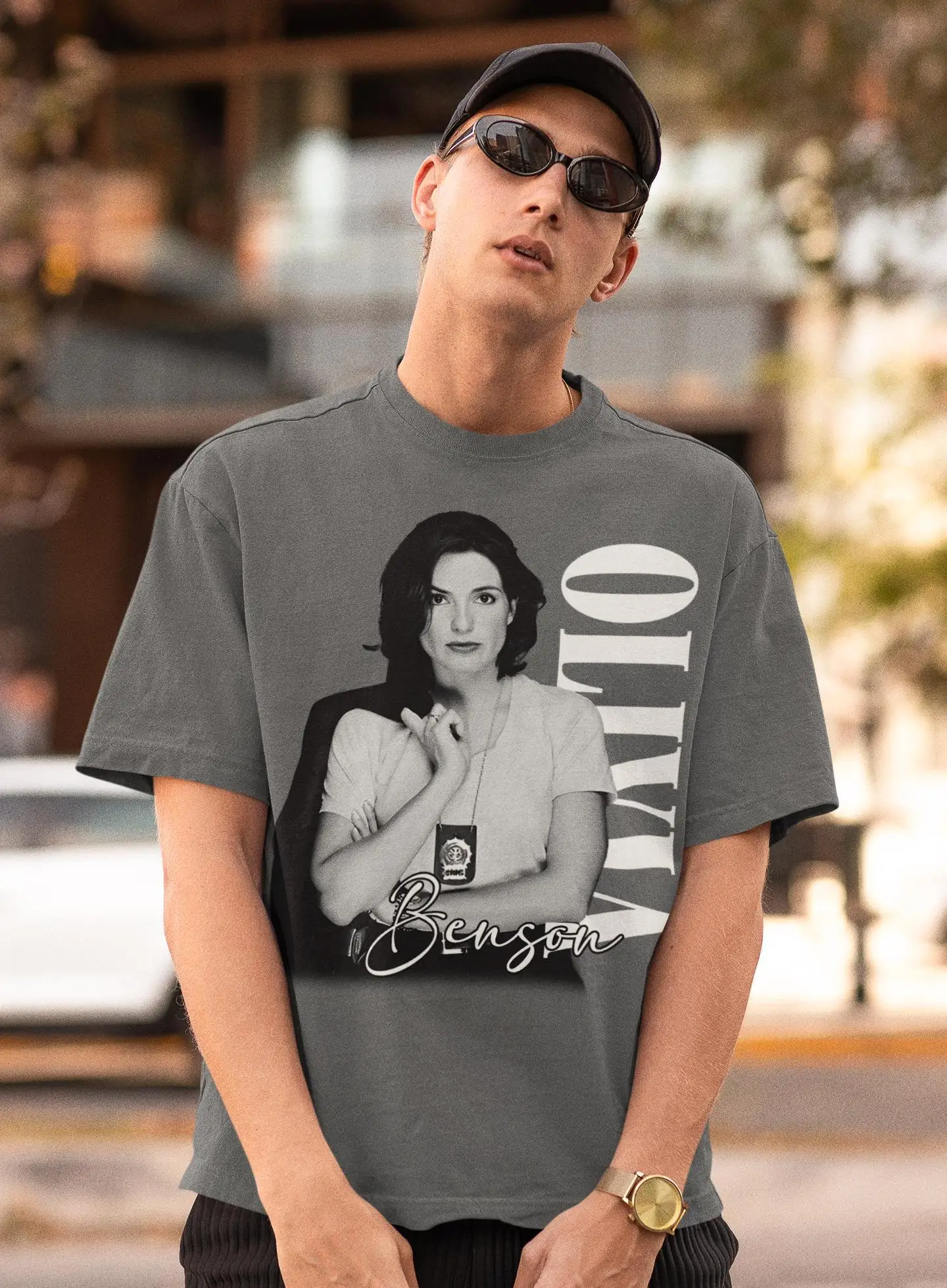 Olivia Benson Tee Law and Order Unisex Shirt Summer Men's and Women's Loose and Breathable T-shirt Top