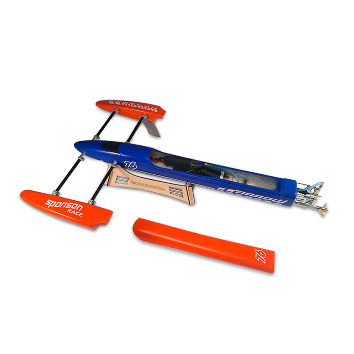 TFL 1128 Blue Arrow Outrigger Brushless Fiberglass Electric RC Boat