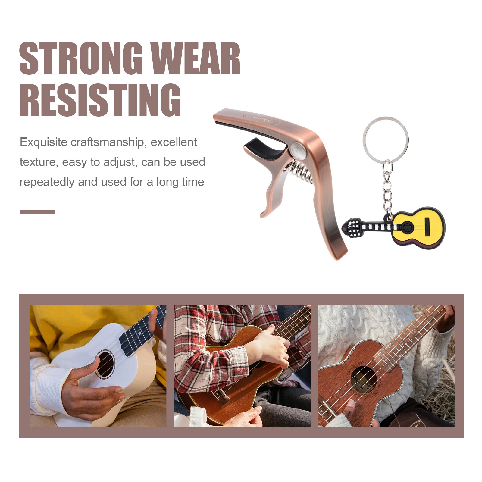 

1Set Ukulele Capo Multi-Function Durable Exquisite Craftsmanship Comfortable Touch Tuning Accessory Ukulele Tone Modified Clip