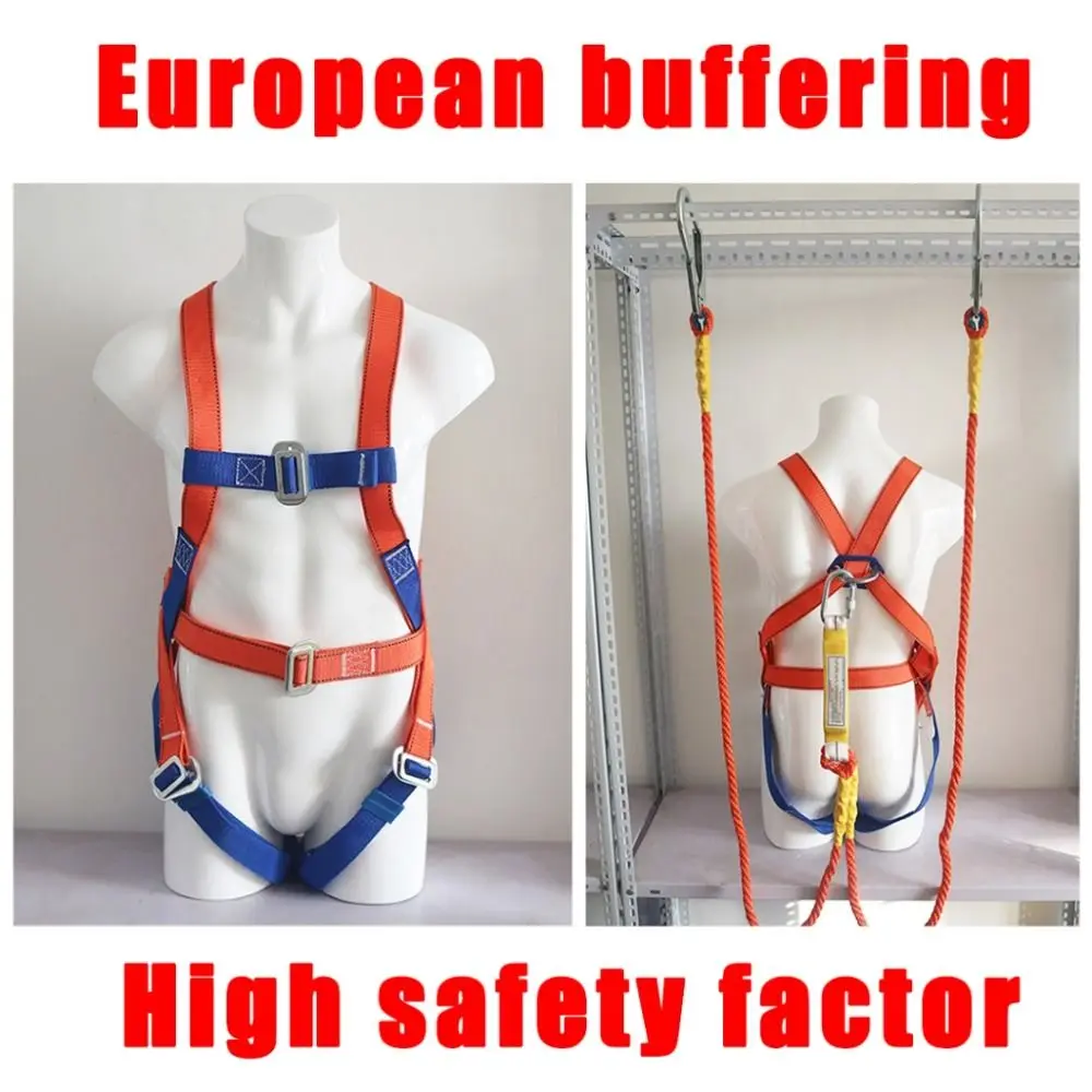 

Double-hook Safety Belt Buffer Wear-resistant Five-point Harness High-altitude Survival Rope Protective Belt Outdoor Climbing
