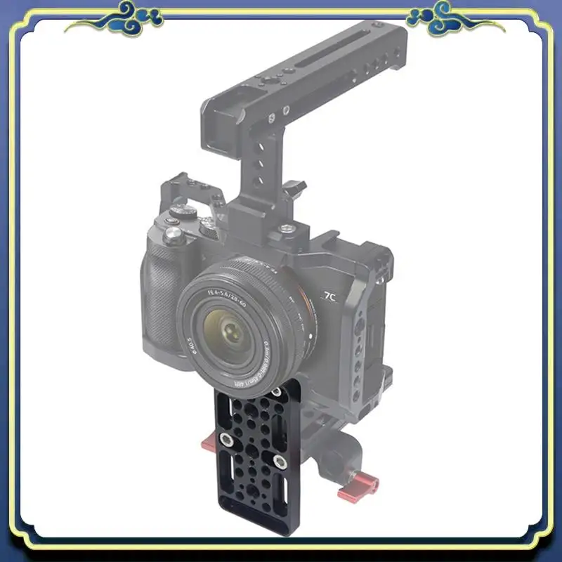 Placa de conmutación portátil, montaje de cámara, placa de queso para Railblocks, colas de milano y varillas cortas (versión más larga)