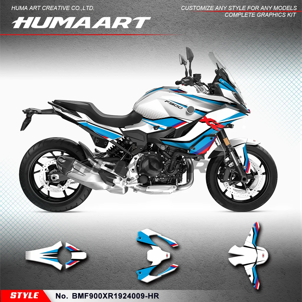 HUMAART Custom Stickers Wrap Design for BMW F900 XR 2019 2020 2021 2022 2023 2024 Restyle, BMF900XR1924009-HR