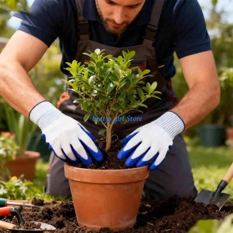

C7AB 20 Pairs Multi Purpose Nitrile Safety Work Gloves Enhanced Grip Breathable Comfortable Gloves for Mechanics Gardening