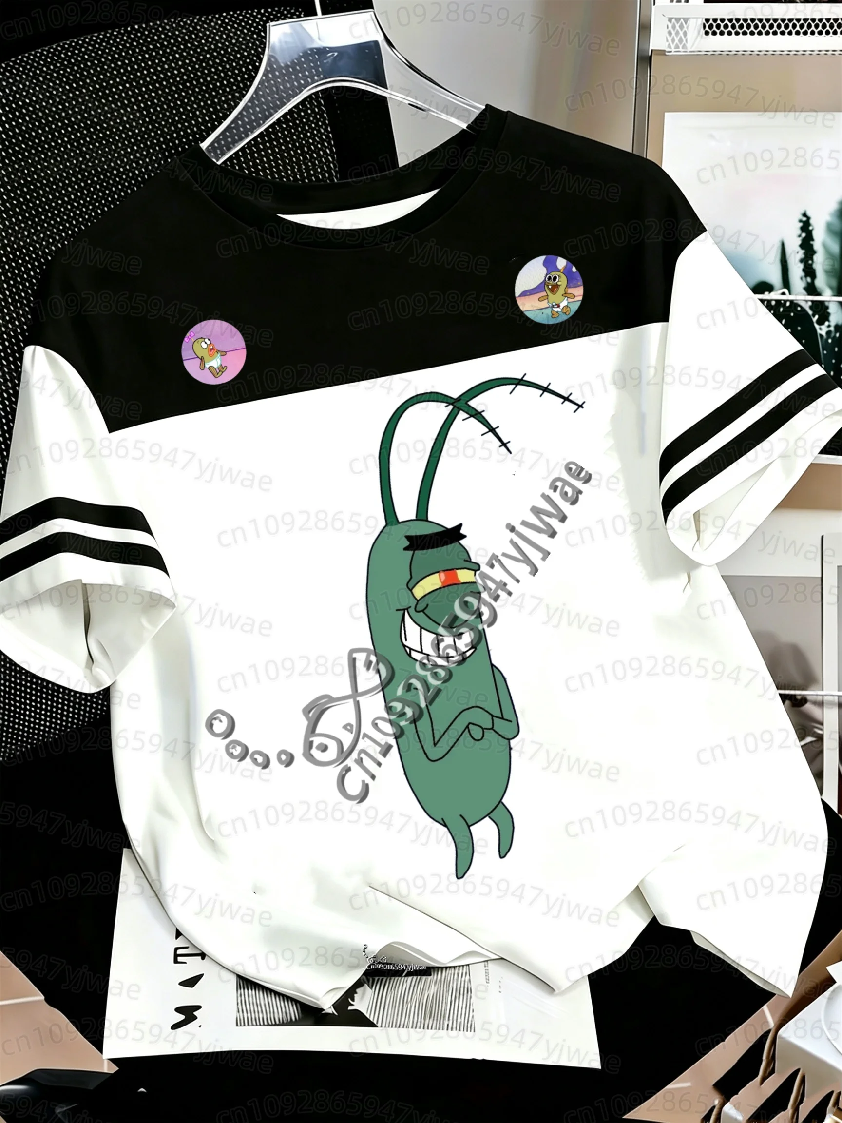 26 Summer Kids Cartoon Snail Gary Fish Printed Short Sleeved Funny Girls T-Shirt Family Group Activity Tee Kids Adult T-Shirt
