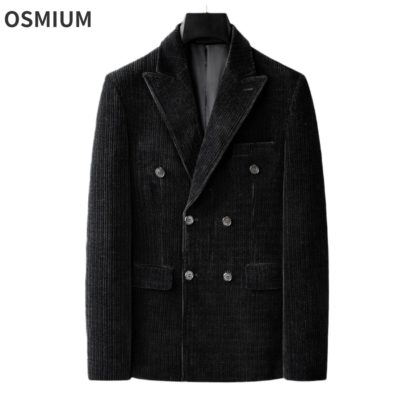 

Winter Business Corduroy Suit Mens Thickened Retro Casual Double Breasted Suit Coat Men Tailored Suit Jacket Plus Size S-4XL