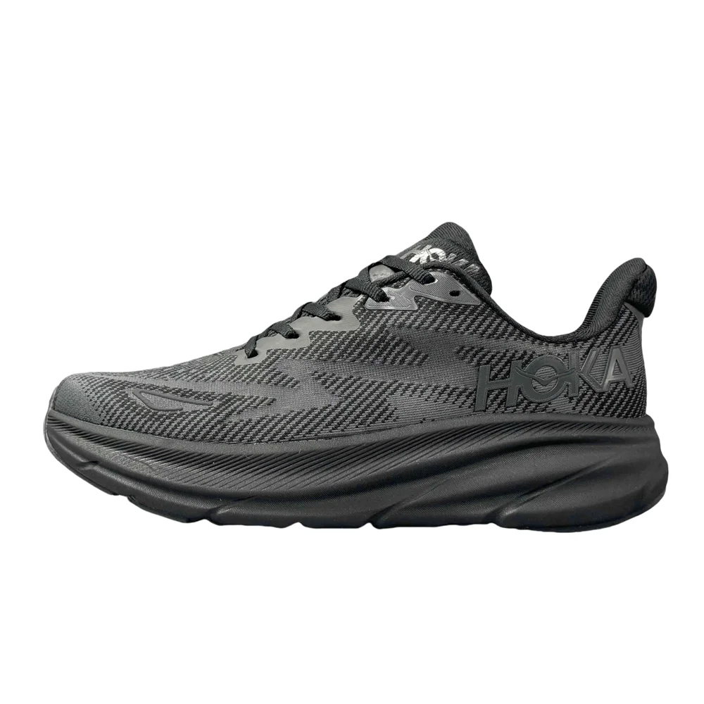 HOKA ONE ONE Clifton 9 Man and Women‘s  Classic Anti-slip Wear-resistant Shock-absorbing Comfortable Running Shoes ALL Black