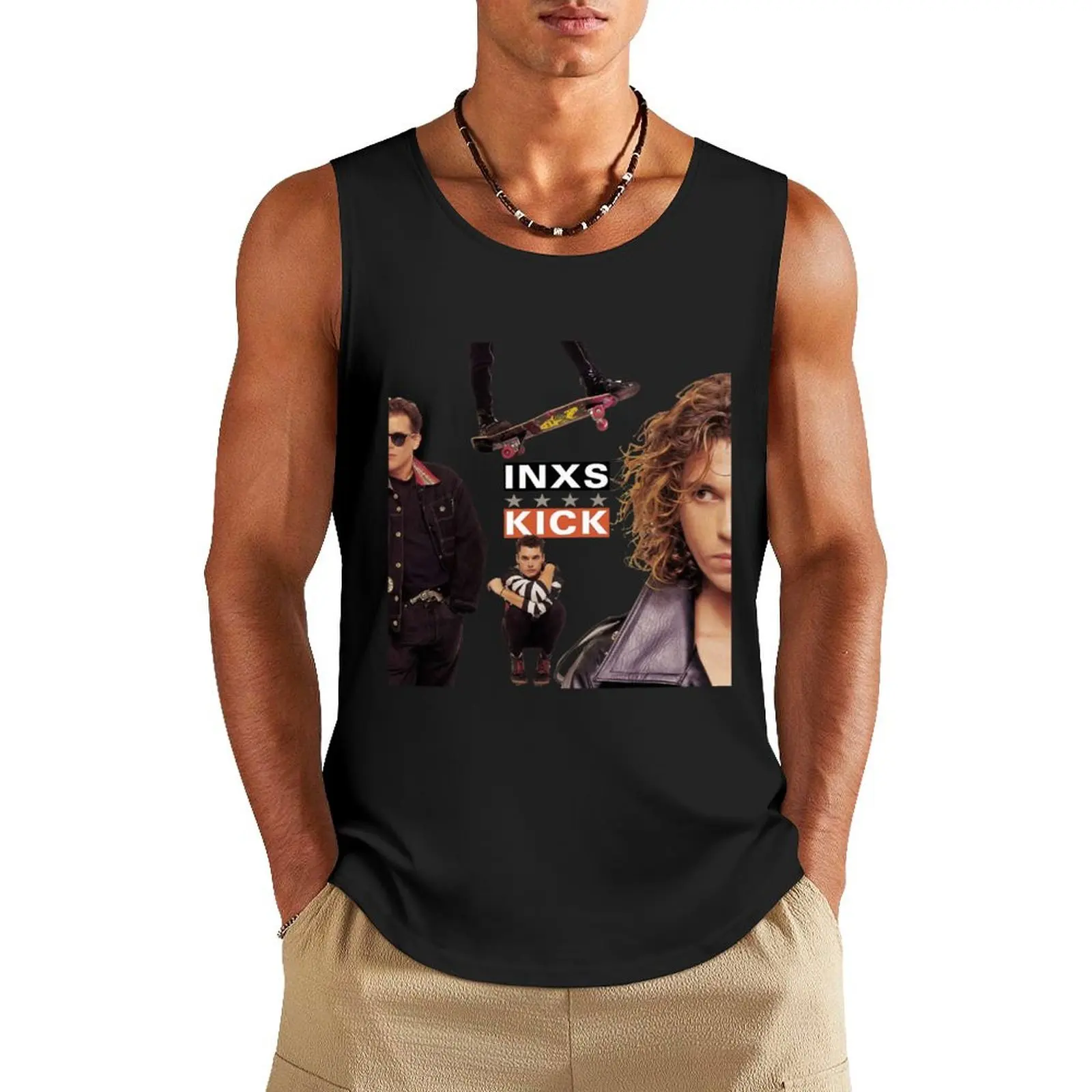 INXS Kick 34 Tank Top Men's t shirt Bodybuilding shirt