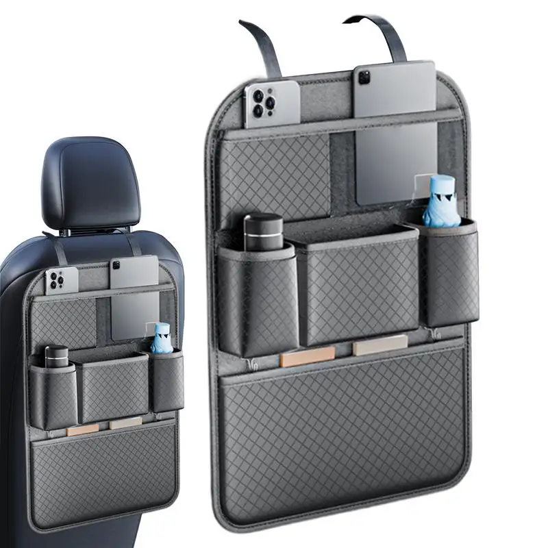 

Car Rear Seat Back Organizer 6 Storage Pockets with PVC Touch Screen Tablet Holder Protector for Kids Children Car Accessories
