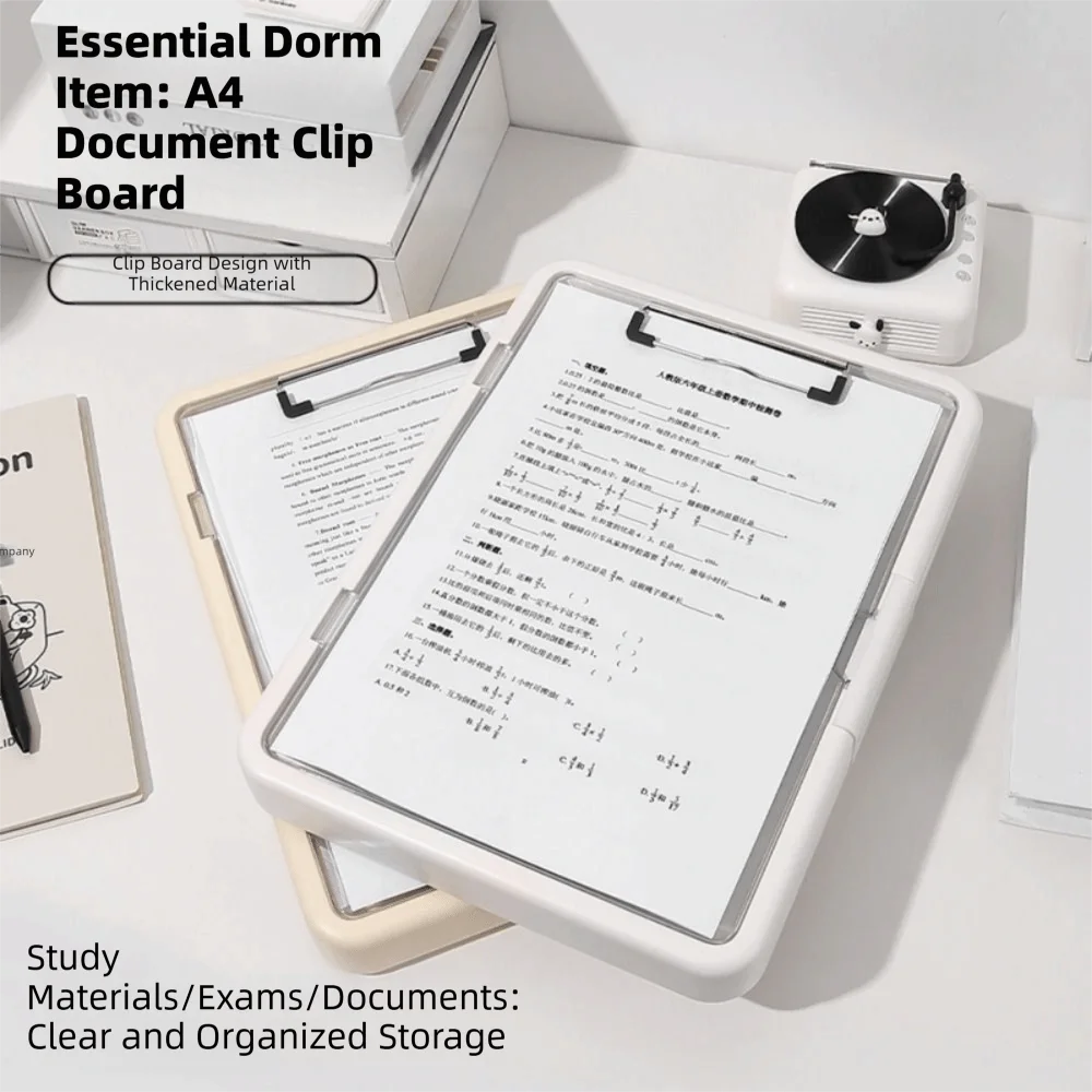 Double Layer A4 Clipboard Large Capacity Simple Clamp Multi Functional Folder Durable with Storage Document Organizer