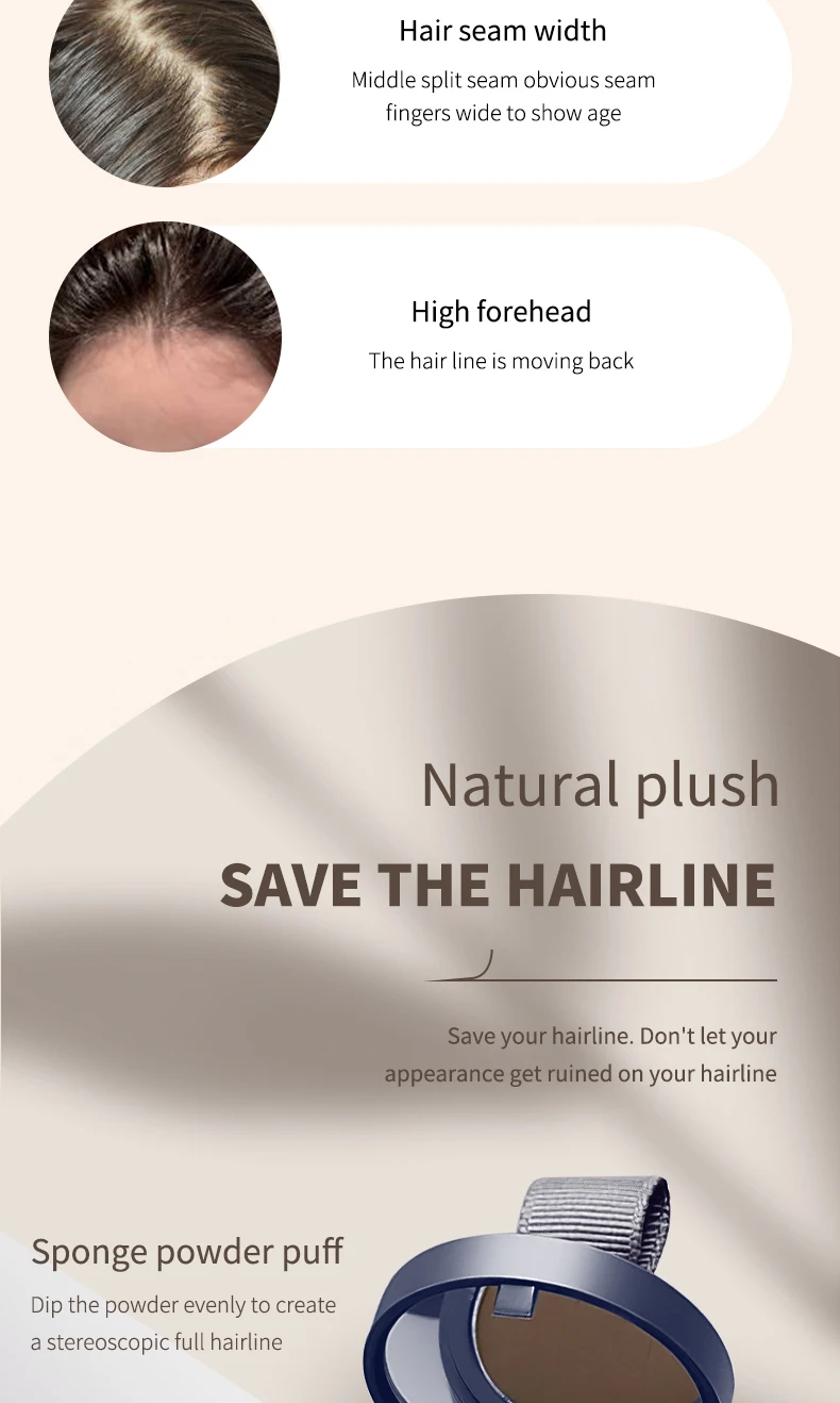O'CHEAL Hairline Fluffy Powder Repair Volume Powder Shadow Shadow Powder Hair Concealer Coverage Fill Forehead Hairline – Detail 3