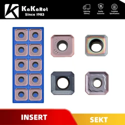 KaKarot SEKT1204 Insert face milling cutter KM12 milling cutter head 45 degree square cutter SEHT1204 Insert blade SEHT SEKT