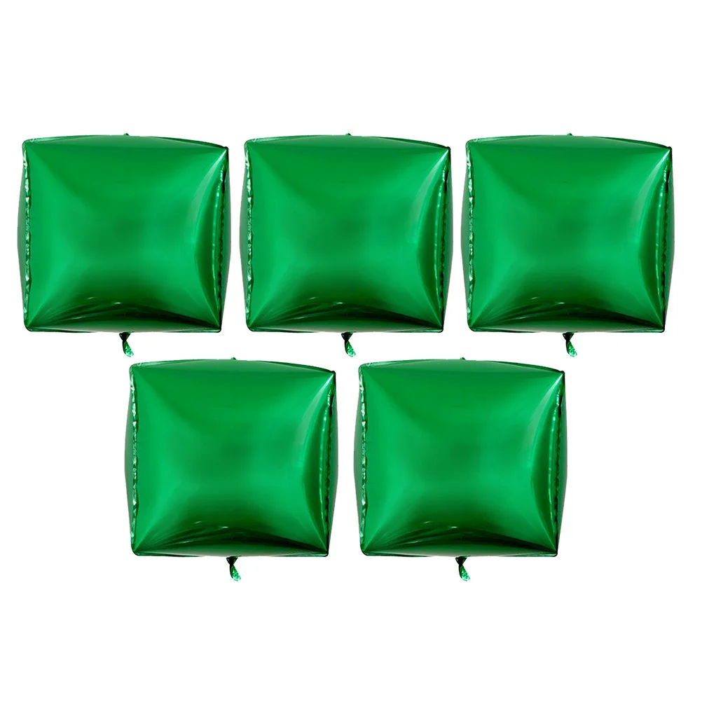 

5Pcs Aluminum Film Balloon Rose Gold 24inch 4d Square Design Reusable Party Supplies Birthday Festival Wedding Kids Party
