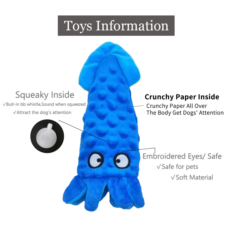 Plush Dog Toys for Small Large Dogs Teeth Cleaning Chew Toy Funny Octopus Shell Squeaky Interactive Pet Toys Supplies