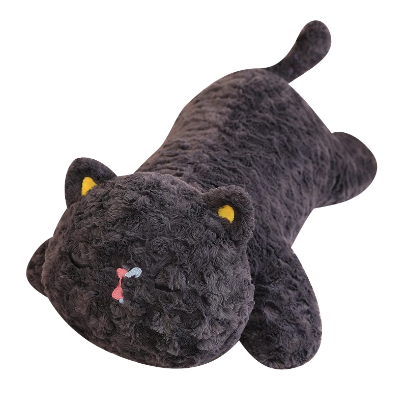 Kawaii British Shorthair Cat Plush Toy Stuffed Animals Lying Kitty Plushies Doll Soft Kids Babys Toys for Children