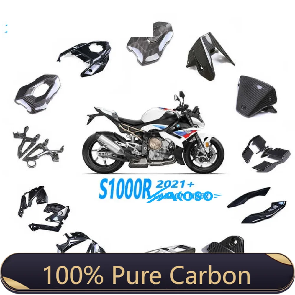 100% Full Pure 3K Dry Carbon Fiber Motorcycle Body Fairings Modification For BMW S1000R 2021 2022 2023 2024